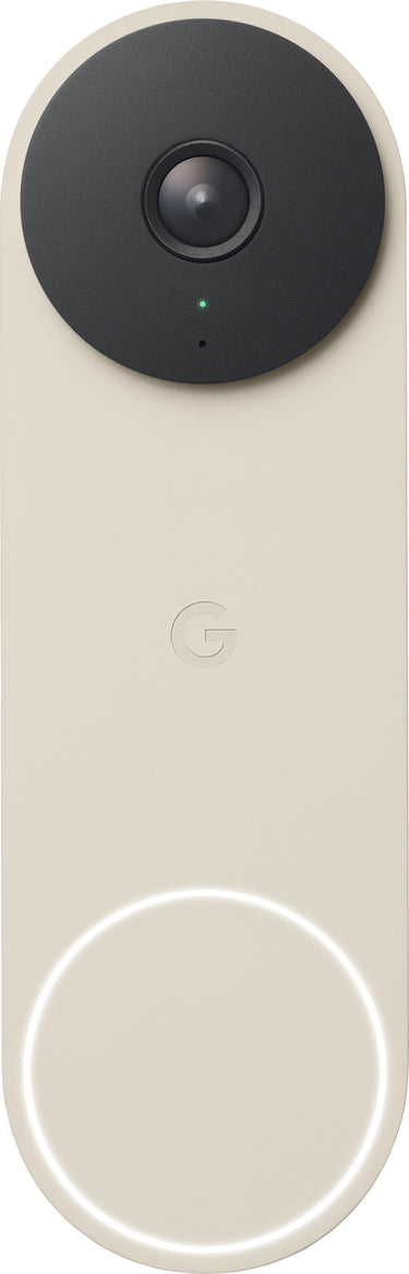 Google - Geek Squad Certified Refurbished Nest Doorbell Wired (2nd Generation) - Linen